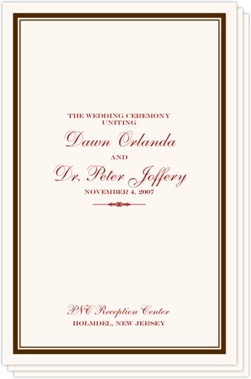 Elegance and Engravers Jewish Wedding Programs