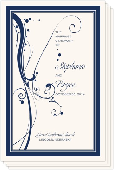 JuJu Flourish Contemporary and Classic Wedding Programs