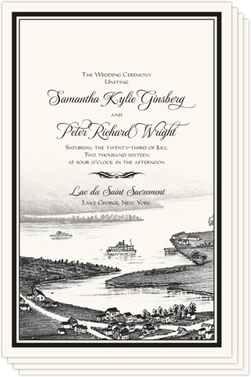 Lake Front Contemporary and Classic Wedding Programs
