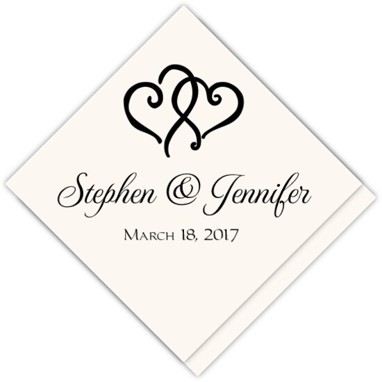 Linked Hearts Contemporary and Classic Favor Tags