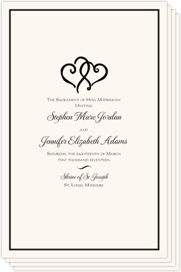 Linked Hearts Contemporary and Classic Wedding Programs