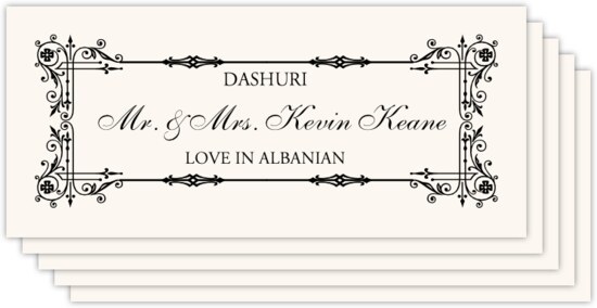 Love in Languages Contemporary and Classic Place Cards