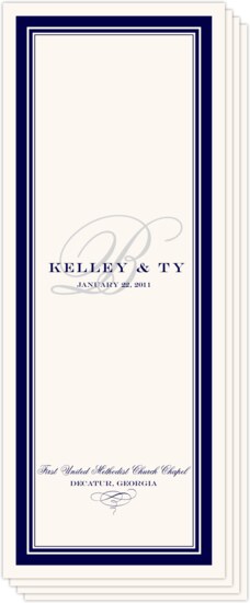 Old Script and Engravers Contemporary and Classic Wedding Programs