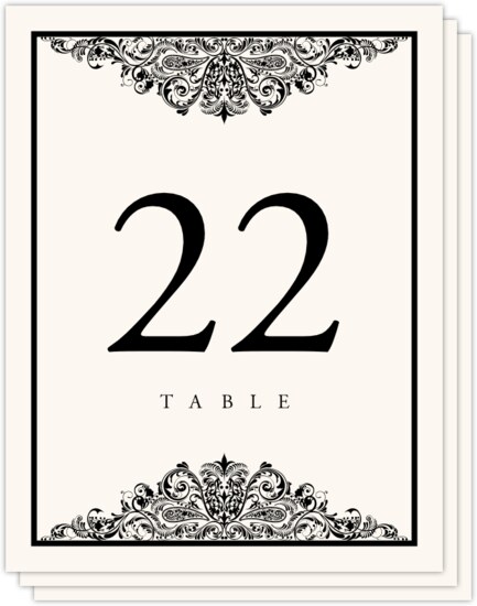 Paisley Power Contemporary and Classic Table Numbers