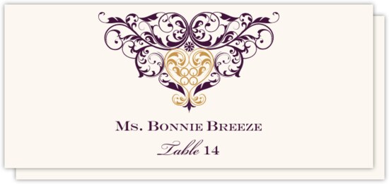 Sankofa Heart African Inspired Wedding Place Cards