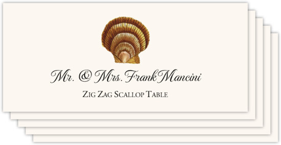 Seashell Assortment Beach, Seashell, and Fish Place Cards