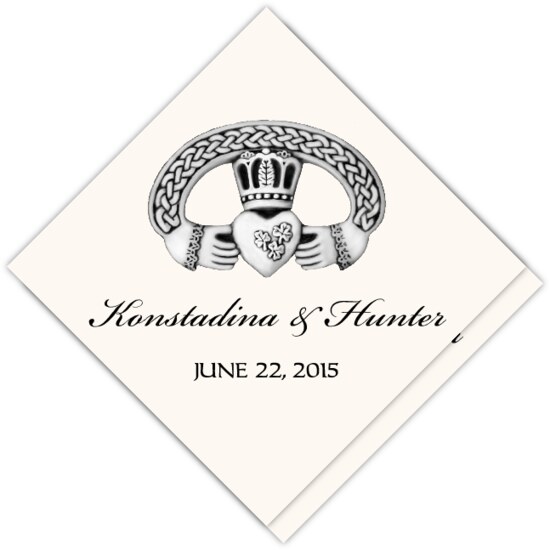 Claddagh Ring Celtic Theme Wedding Favor Tags