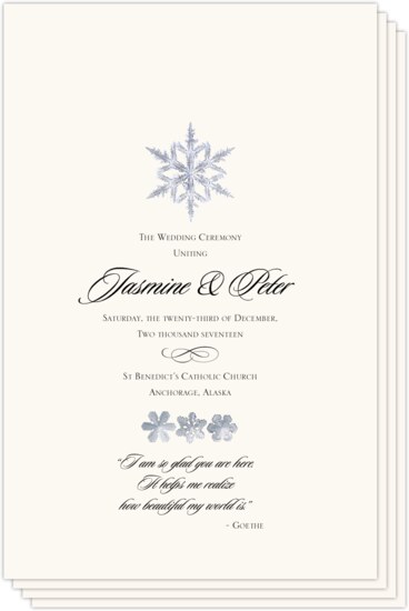 Snowflake 03 Winter and Holiday Wedding Programs