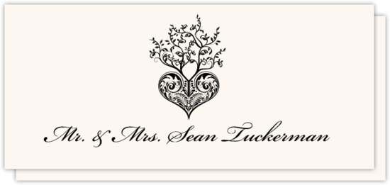 Tree of Life Heart Contemporary and Classic Place Cards