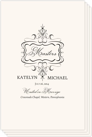 Monsieur Victorian Frame Contemporary and Classic Wedding Programs