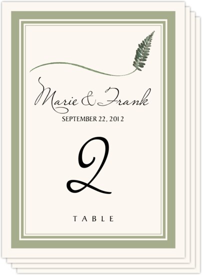 Wispy Leaves Autumn and Fall Leaves Table Numbers