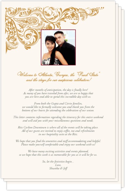 Indian Hindi Wedding Programs And Welcome Letters Documents And Designs