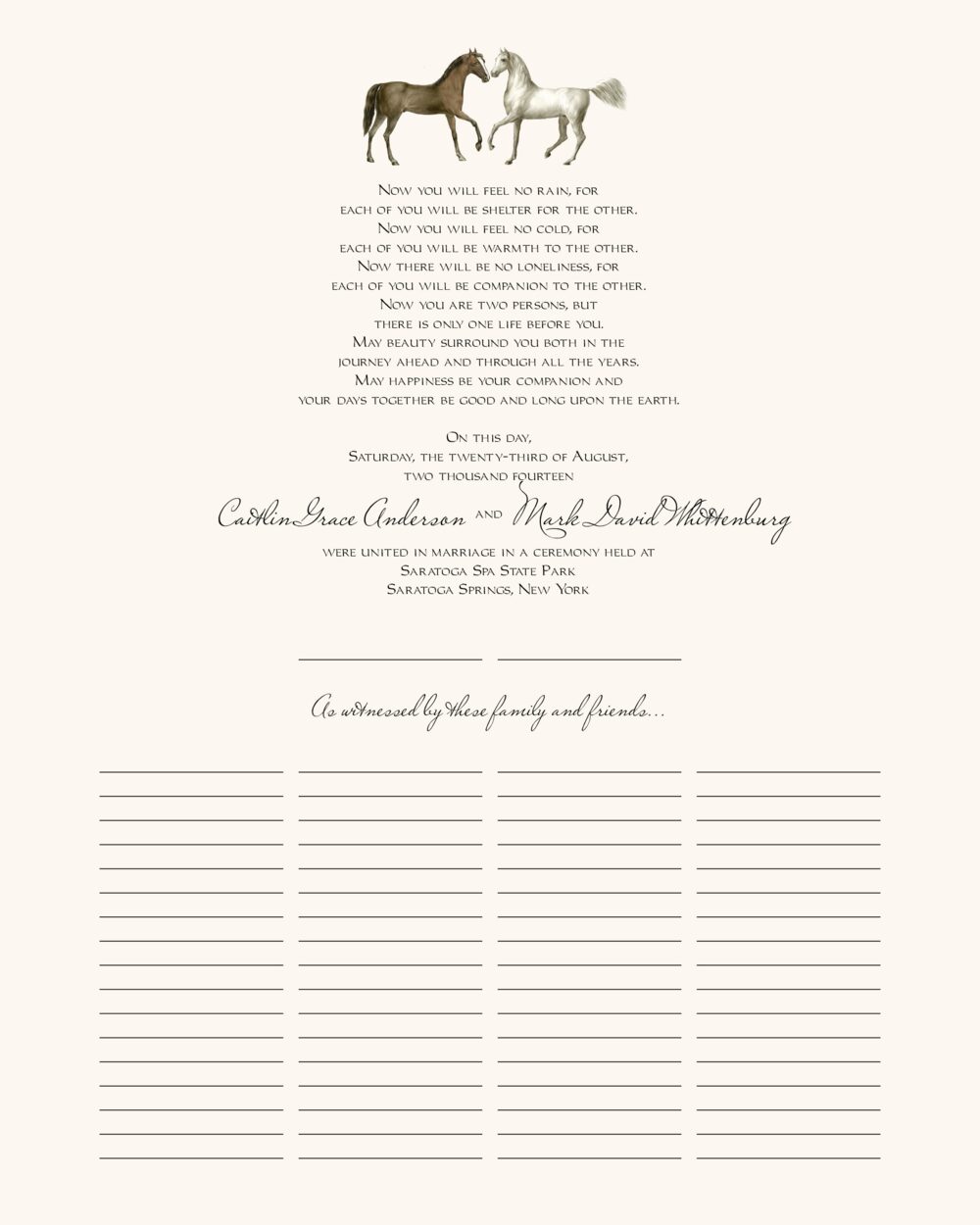 Amble Birds and Butterflies Wedding Certificates