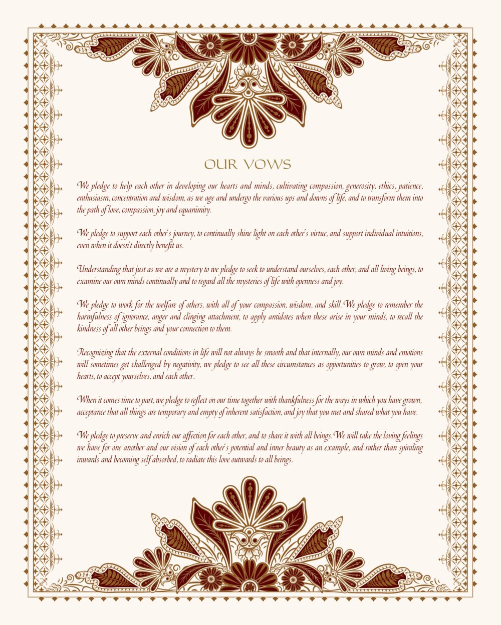 Ananda Inspired Chinese, Japanese, and Eastern Inspired Wedding Certificates