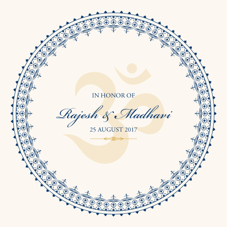 Aum Watermark Indian/Hindu Wedding Programs