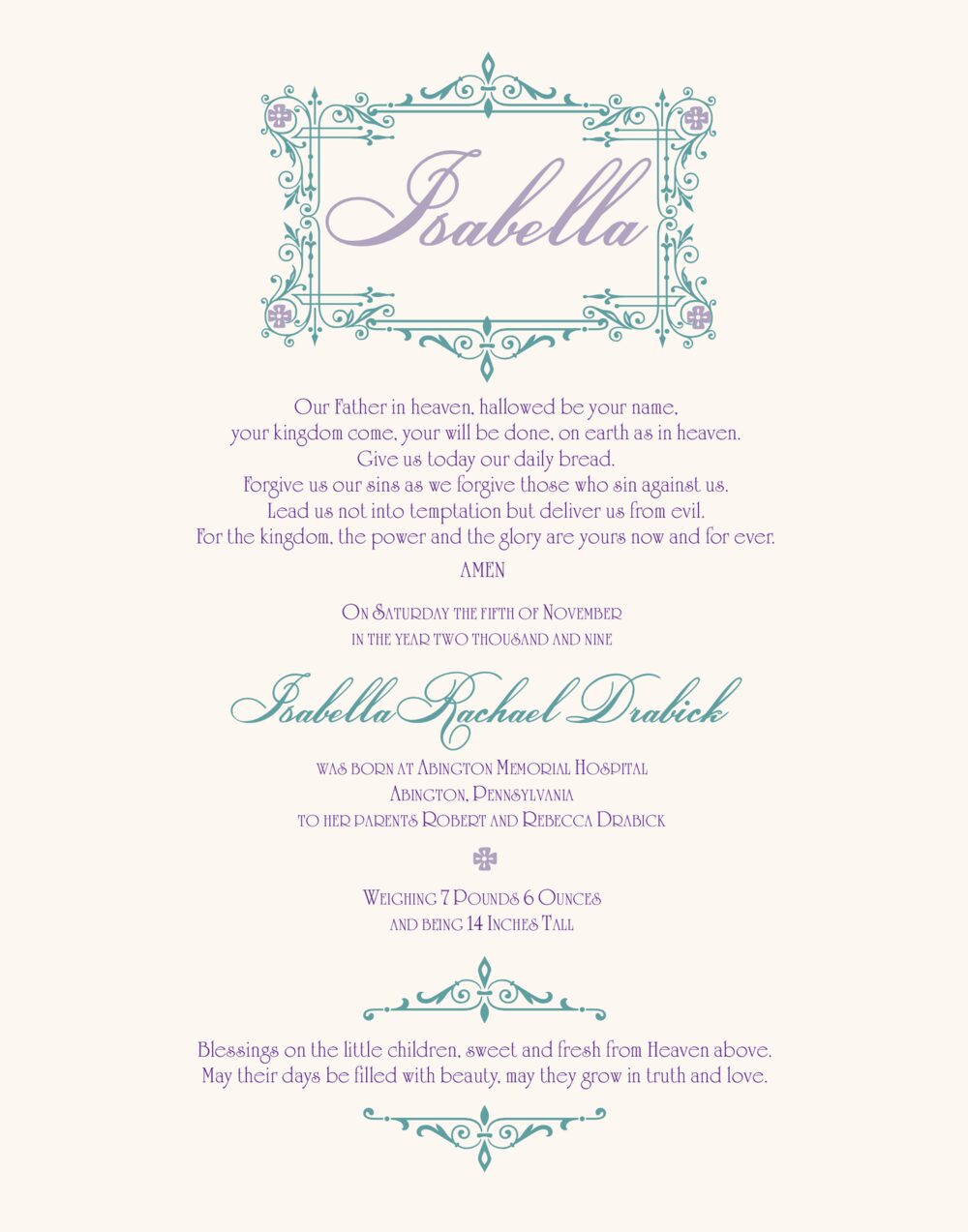 Dainty Victorian Frame