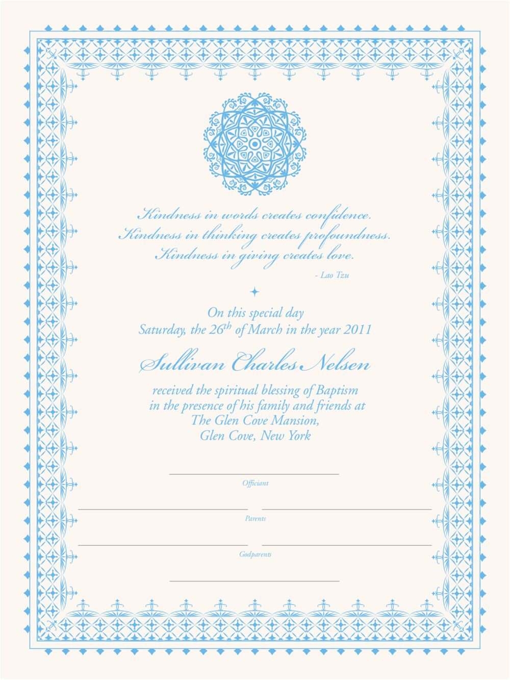 baptism paper