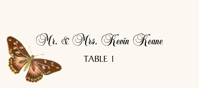 Butterfly Assortment Birds and Butterflies Place Cards