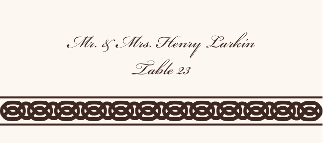 Celtic Band Border Contemporary and Classic Place Cards