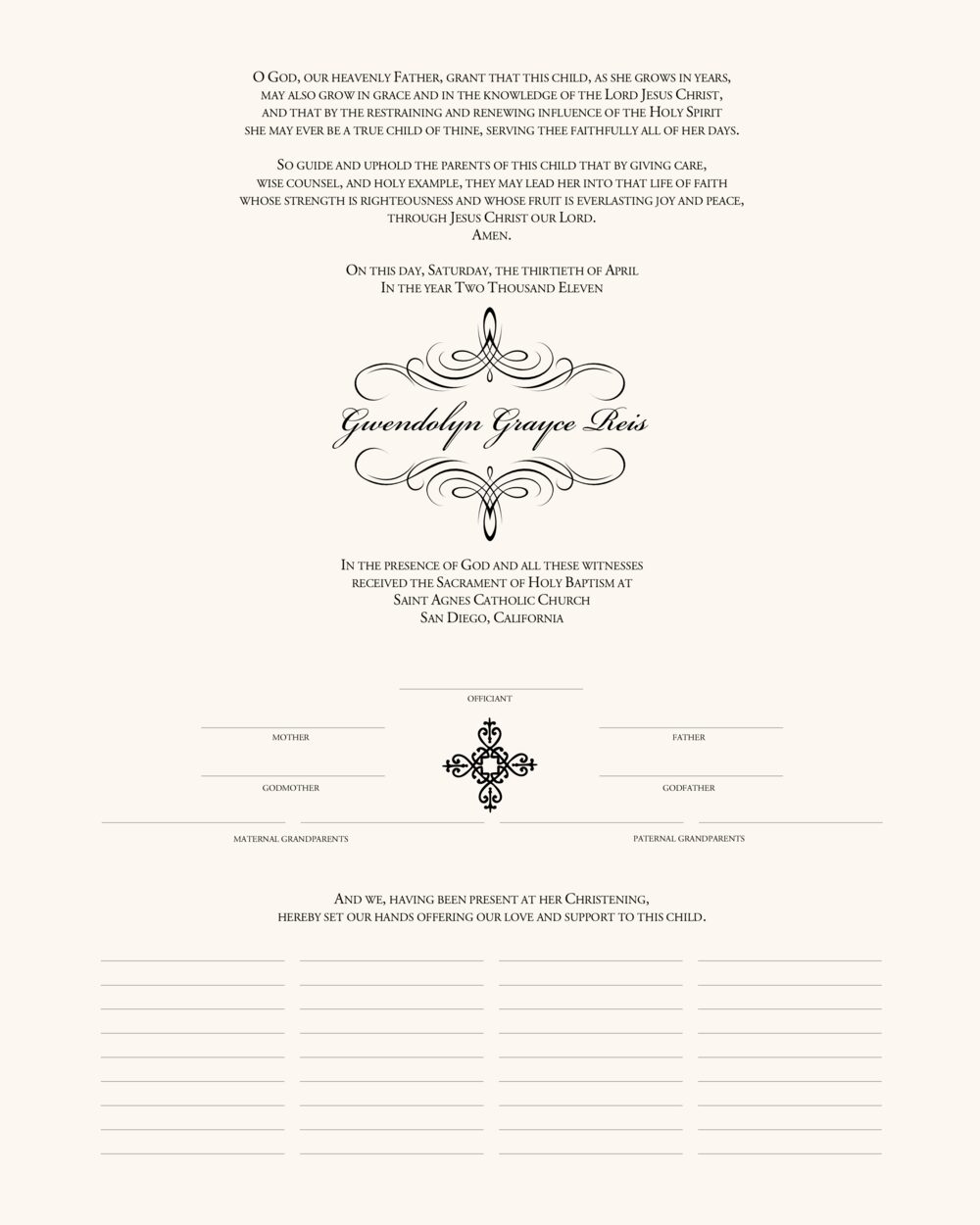 Flourish 10 Christening-Dedication