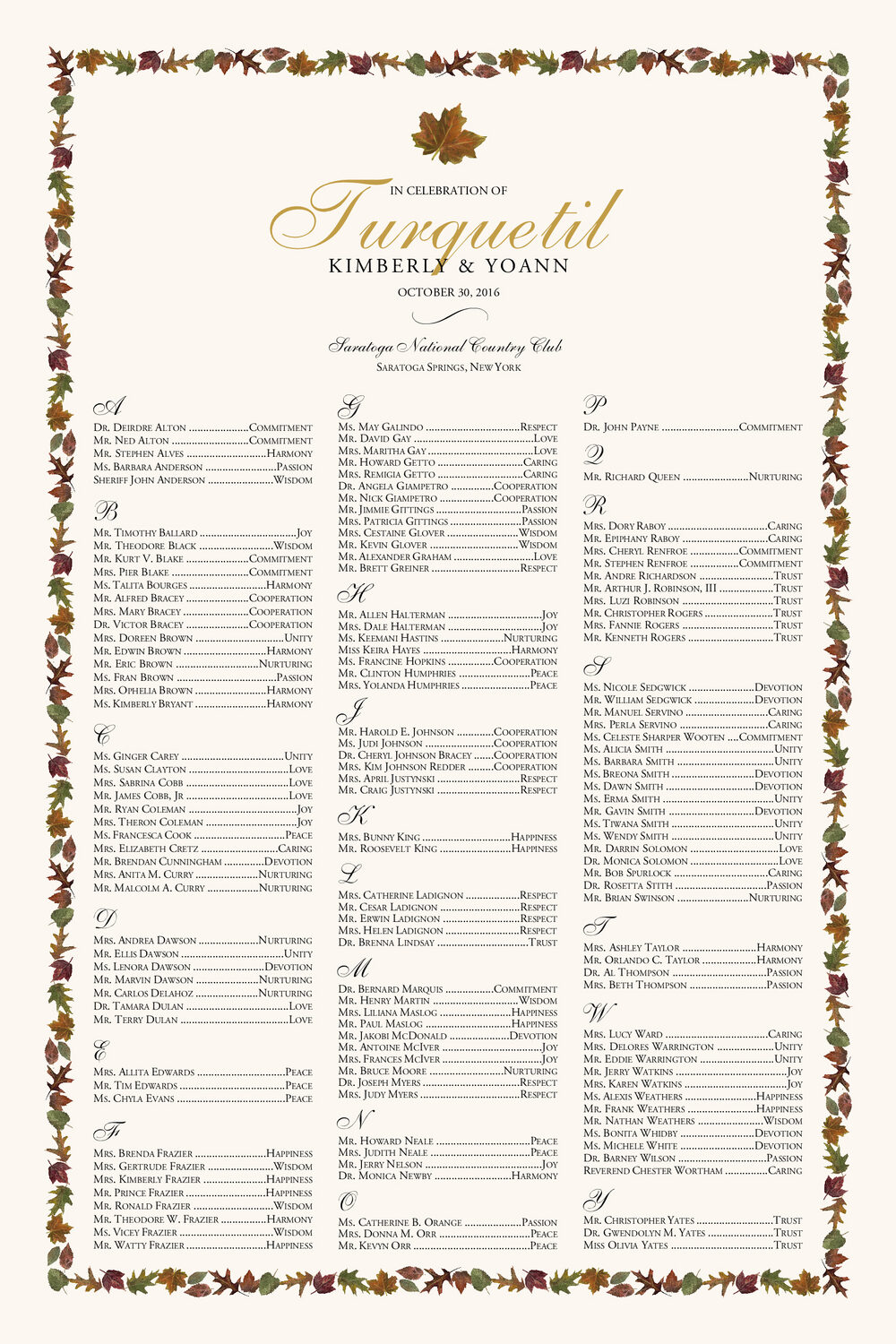 Colorful Leaves Border