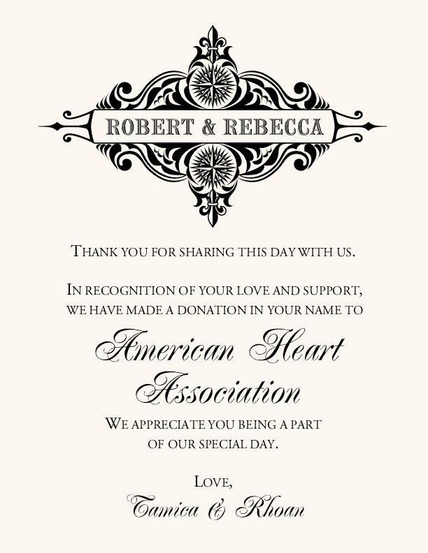 Compass North Contemporary and Classic Donation Cards