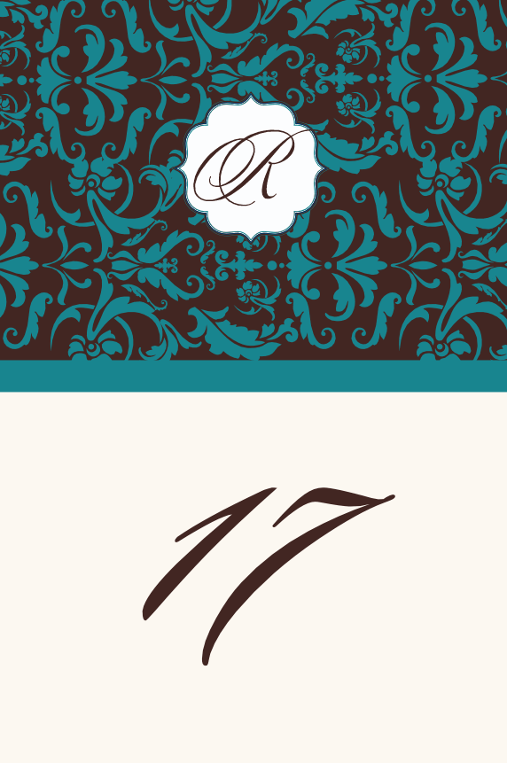 Daily Damask Contemporary and Classic Table Numbers