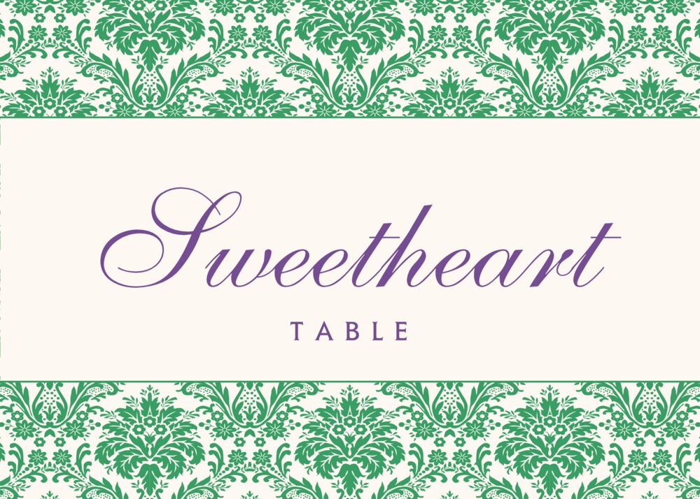 Damask Twist Contemporary and Classic Table Names