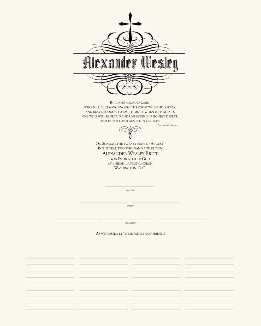 Christian Cross Flourish