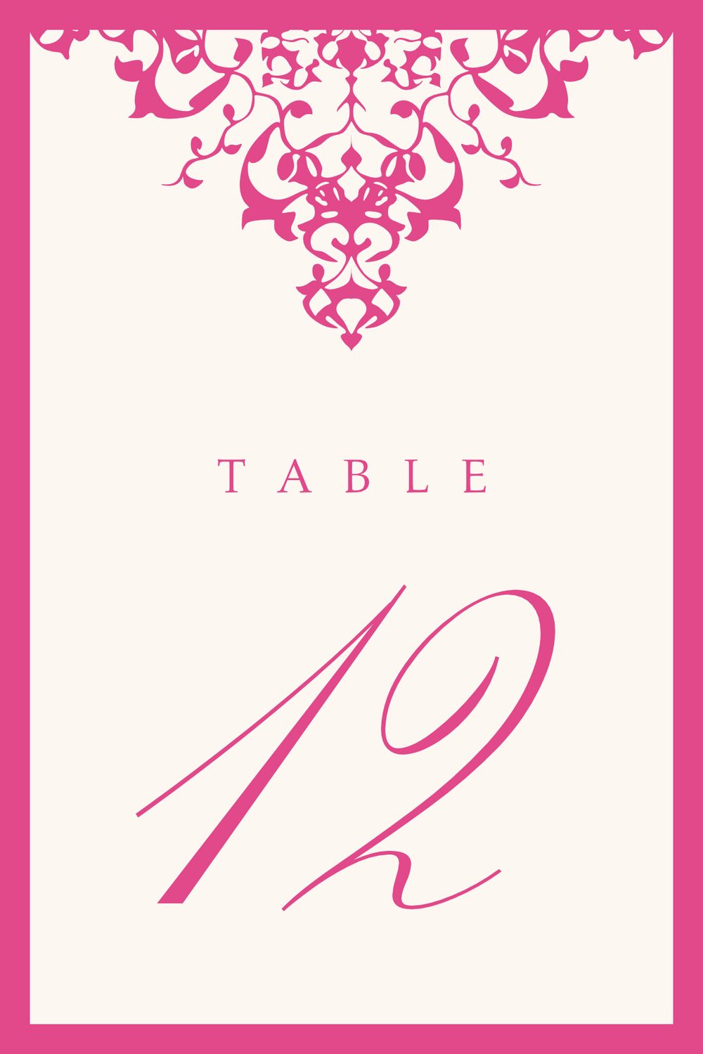 Diamond Mandala Contemporary and Classic Table Numbers