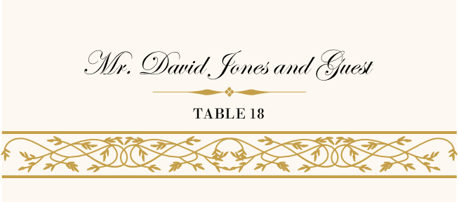 Edwardian Monogram 07 Contemporary and Classic Place Cards