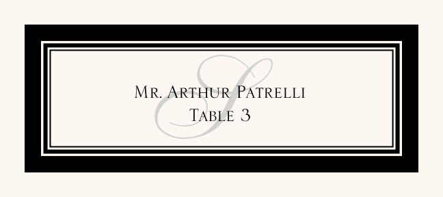Elegance Watermark Contemporary and Classic Place Cards