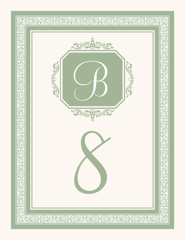 Exquisite Frame Contemporary and Classic Table Numbers