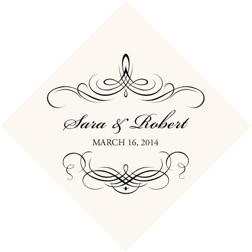 Flourish Monogram 04 Contemporary and Classic Favor Tags