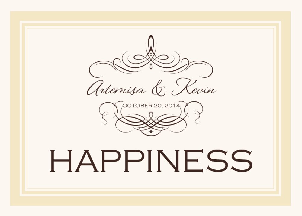 Flourish Monogram 04B Contemporary and Classic Table Names