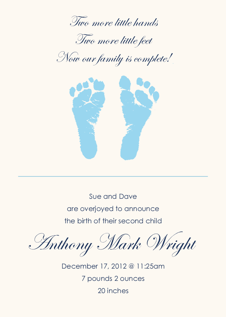 traditional birth announcements