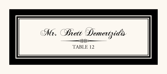 Garamond and Chopin Contemporary and Classic Place Cards