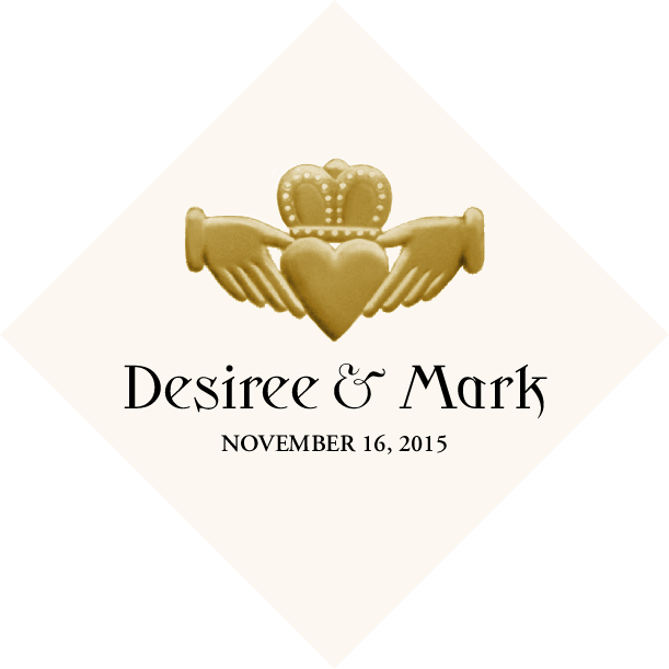Gold Claddagh Celtic Theme Wedding Favor Tags