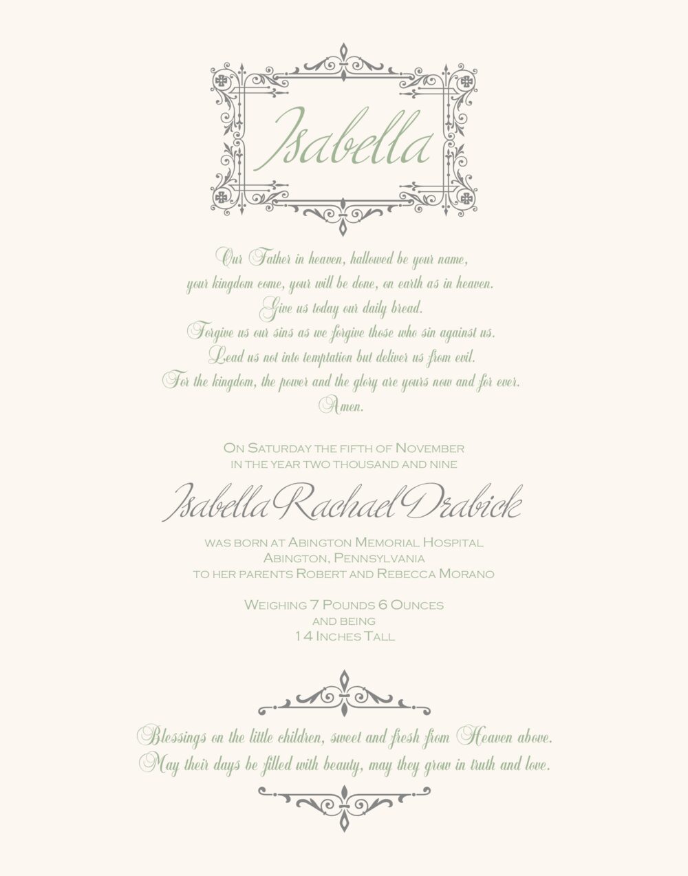 Gothic Paisley Monogram Flourish