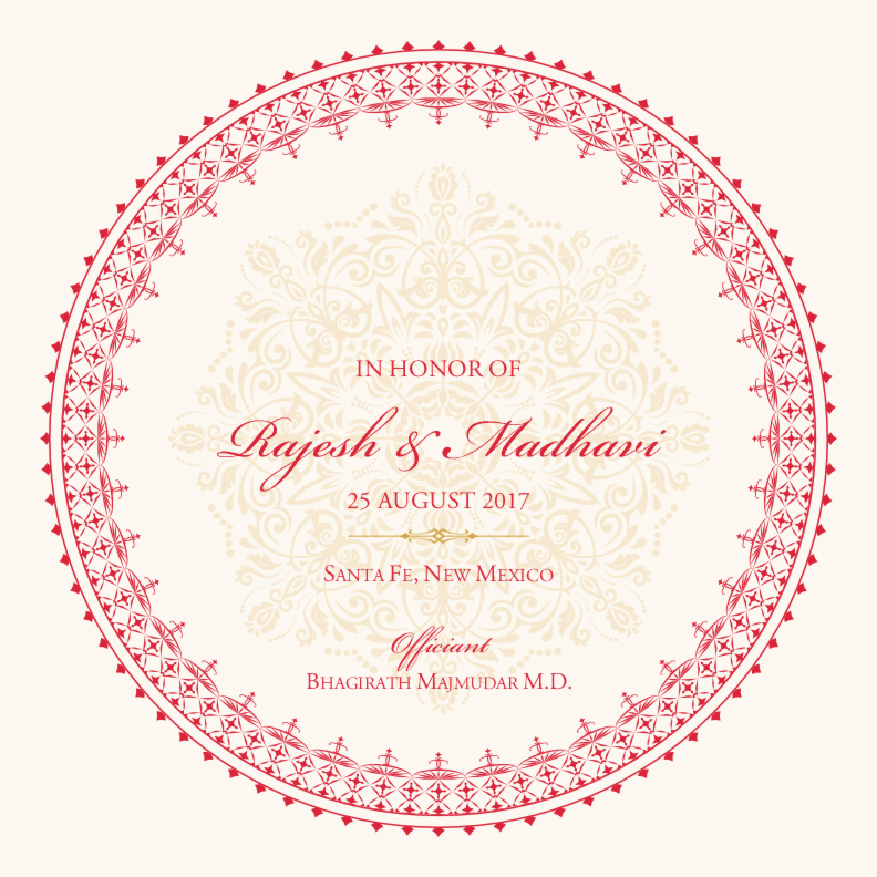 Henna Watermark Indian/Hindu Wedding Programs