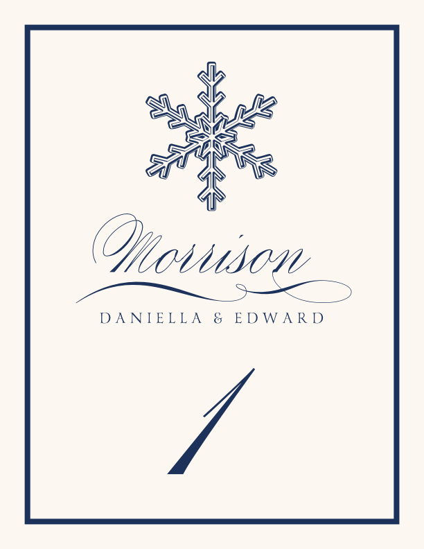 Snowflake Drawings Assortment Winter, Snowflake, and Holiday Table Numbers