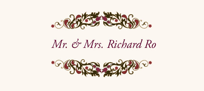 Taj Mahal Flourish Indian/Hindu Inspired Wedding Place Cards