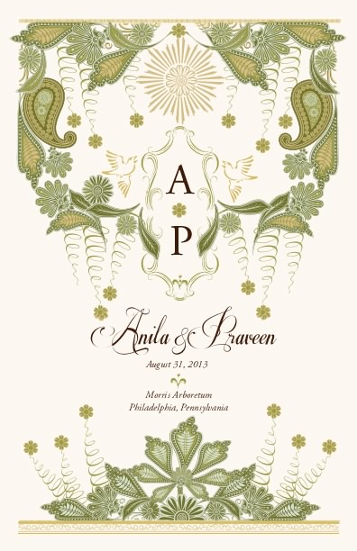 Paisley Forest Indian/Hindu Wedding Programs