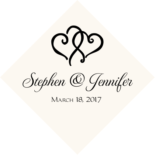 Linked Hearts Contemporary and Classic Favor Tags