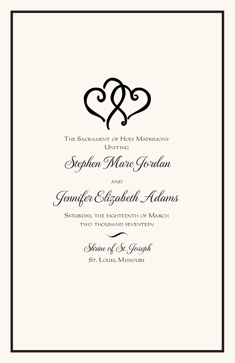 Linked Hearts Contemporary and Classic Wedding Programs
