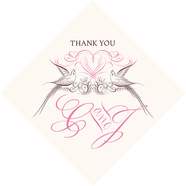 Lovebirds Birds and Butterflies Favor Tags