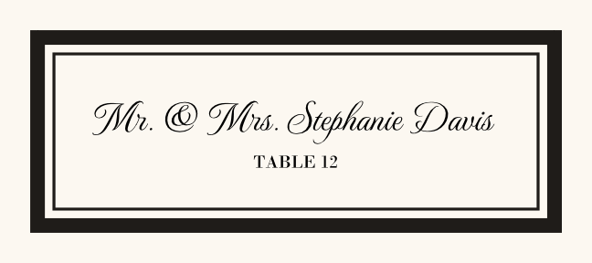 Monte Carlo Contemporary and Classic Place Cards