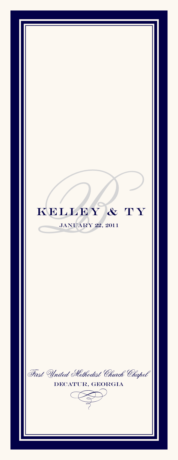 Old Script and Engravers Contemporary and Classic Wedding Programs