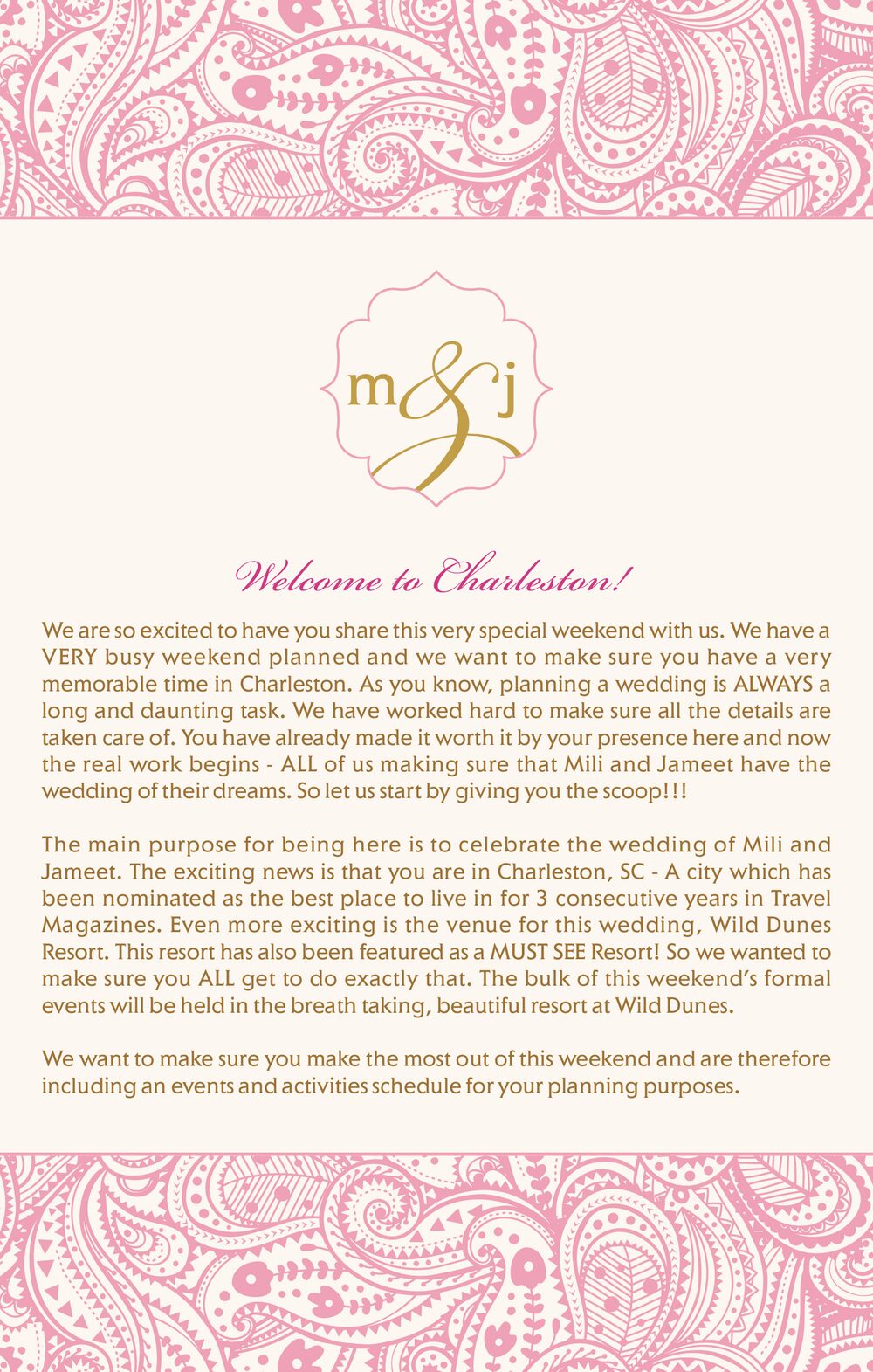 Paisley Pillow Indian/Hindu Wedding Programs