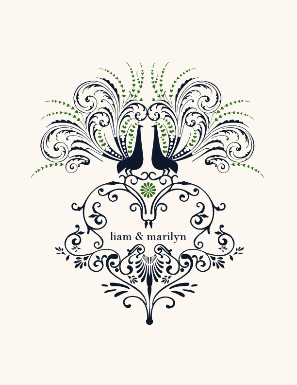 Passionate Peacock Birds and Butterflies Thank You Notes